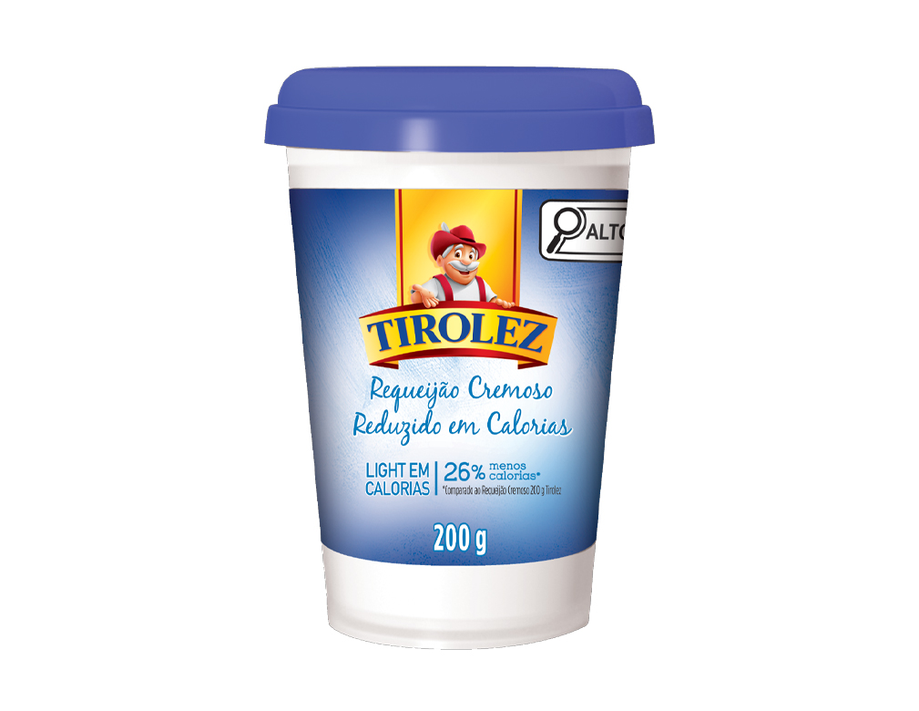 REQUEIJÃO COPO LIGHT TIROLEZ 200 G (CX 24 UN)